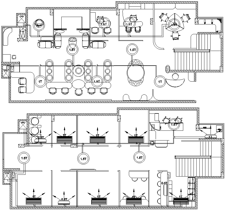 Restaurant Plan with Interior Detail DWG AutoCAD file