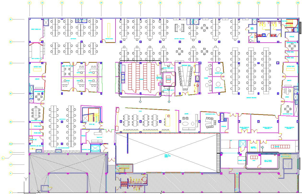 Restaurant design with detail AutoCAD drawing, CAD file, dwg file
