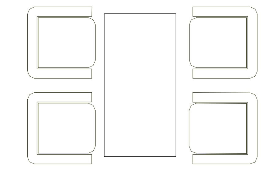 2D DWG Layout of Restaurant Seating for CAD Drafting Use