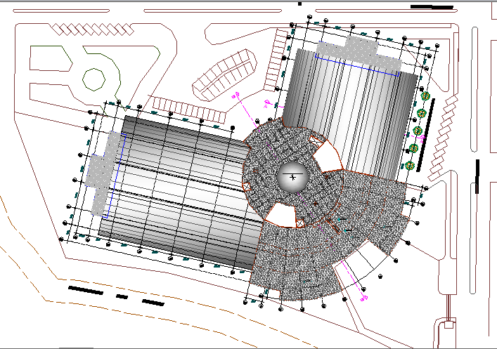 Retail market auto-cad details dwg file