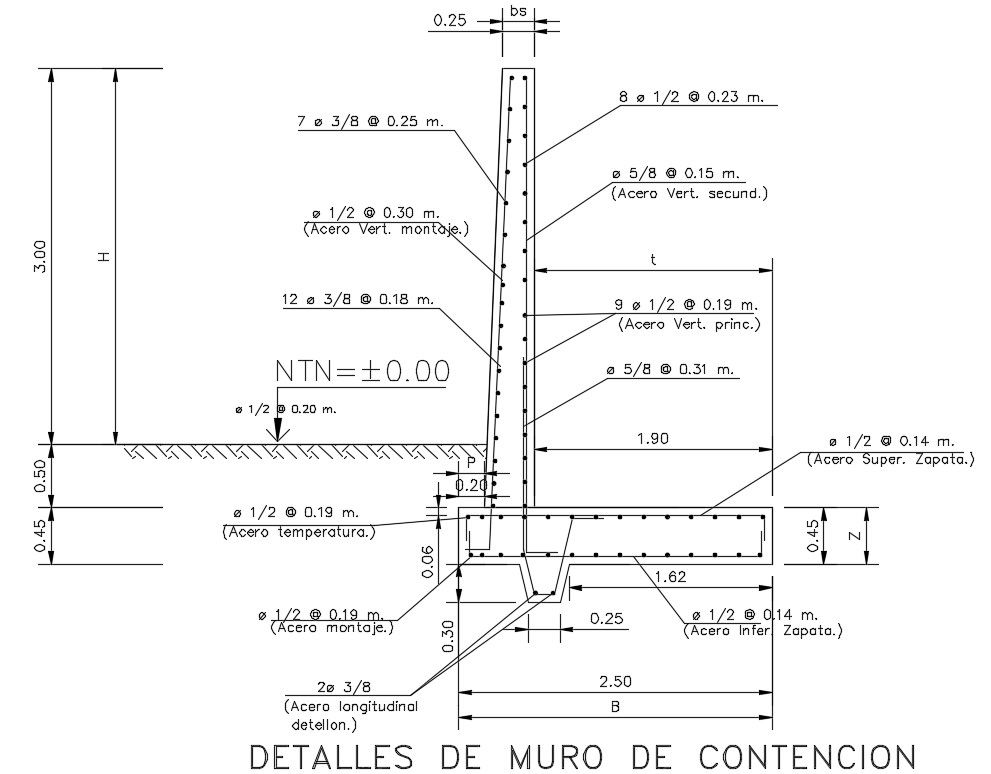 Retaining Wall Section DWG CAD Drawing File for Accurate Planning