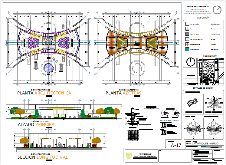 Revenue office with monitor control system plan and section of government dwg file