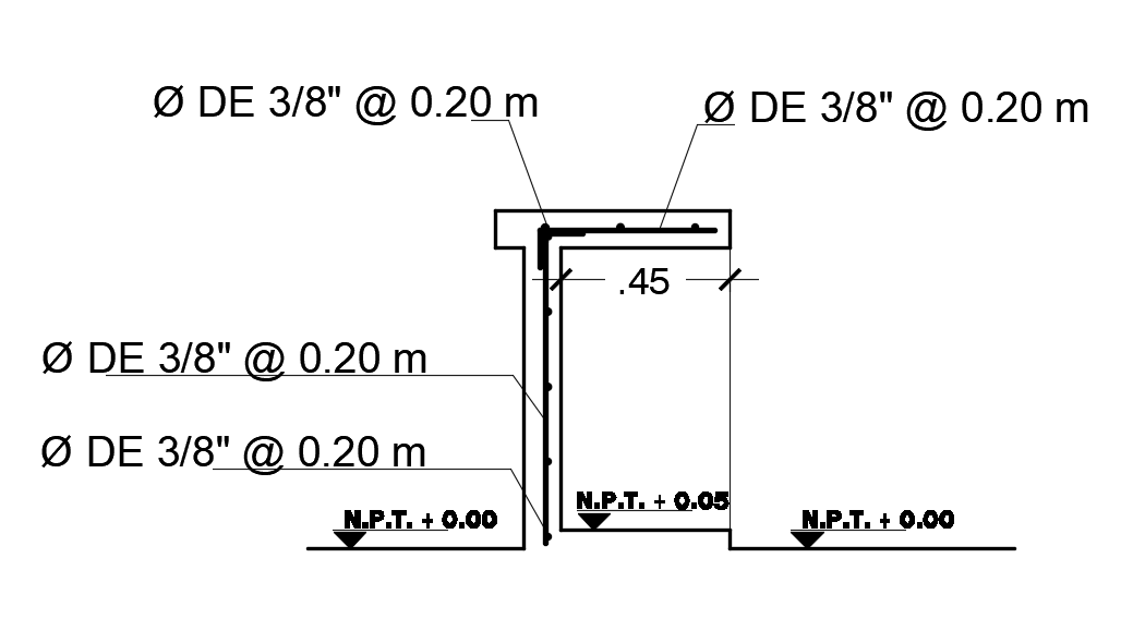 Right portion of 2x0.55m table is given in this AutoCAD drawing model.Download now.