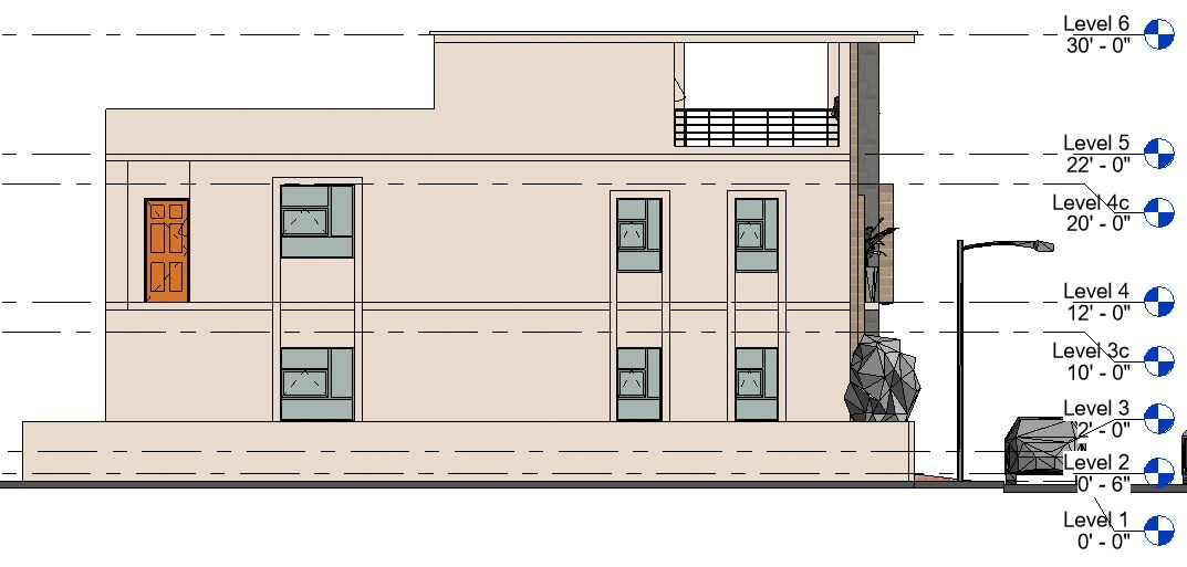 Long View of Luxury Villa 3D Bungalow House Design in DWG File