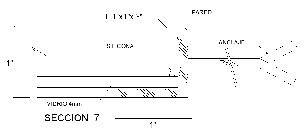 Right side longitudinal section view of 1600x1000m door is given in this AutoCAD model.Download now.