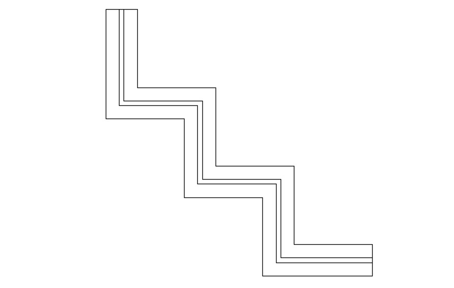 Riser and tread of stair CAD block in AutoCAD, dwg file, CAD file