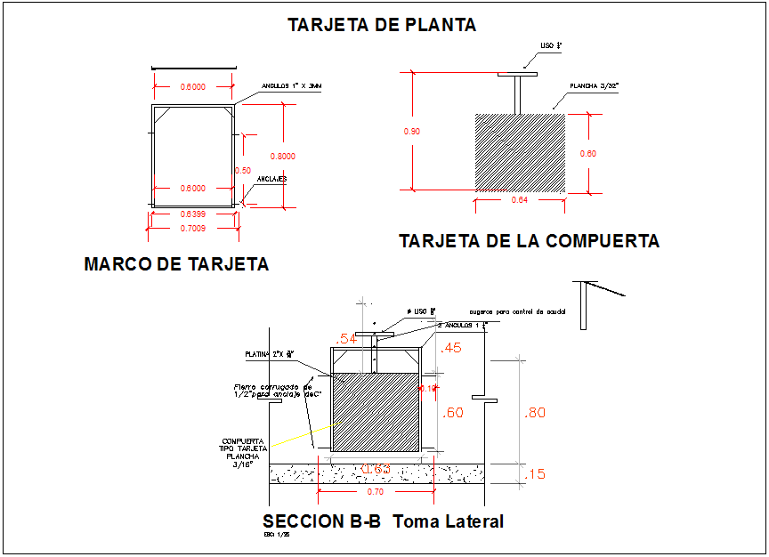 River canal structure detail reinforcement detail dwg fil