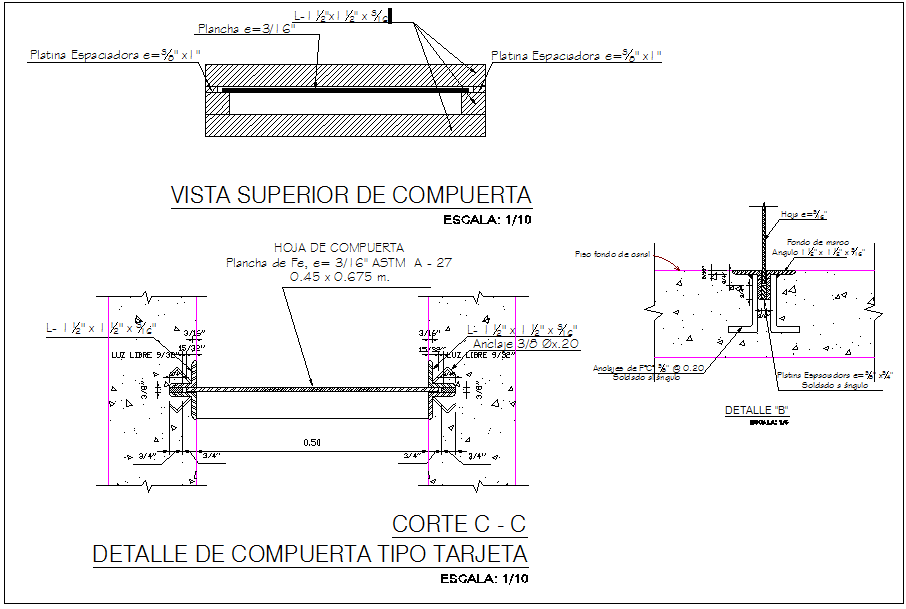 River canal structure detail reinforcement detail dwg file
