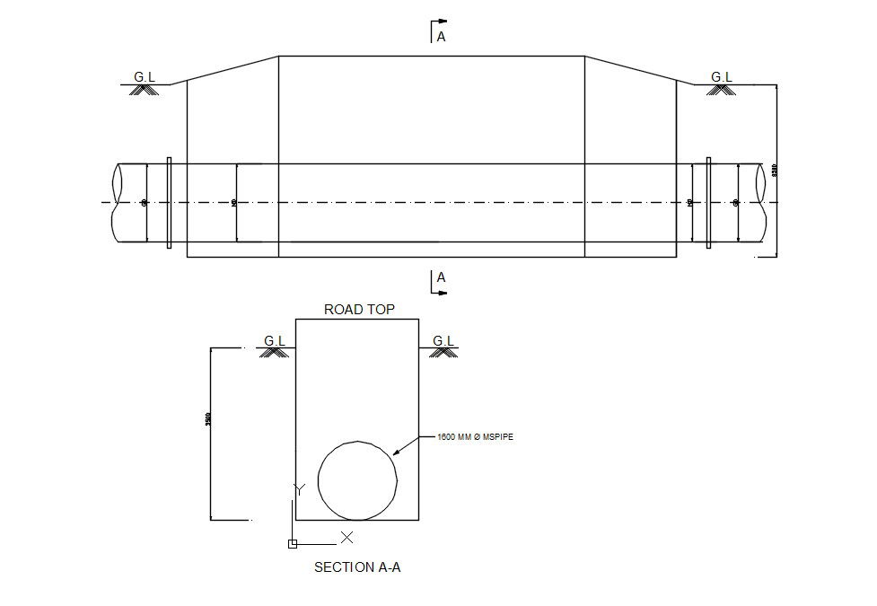 Road Crossing DWG File