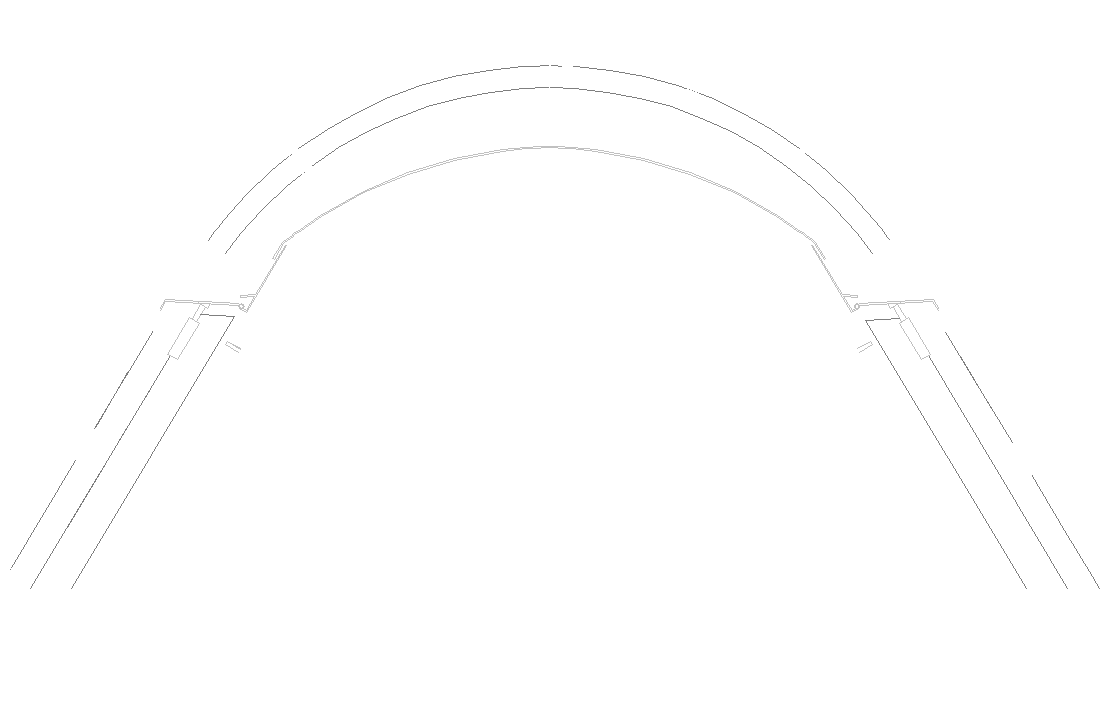Road embankment curb detail elevation 2d view layout autocad file