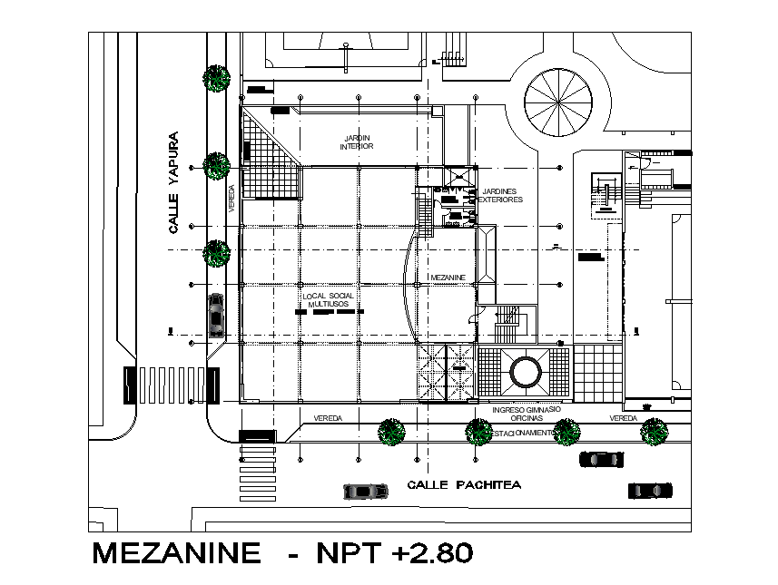 Road Corner Building Plan CAD Drawing DWG File