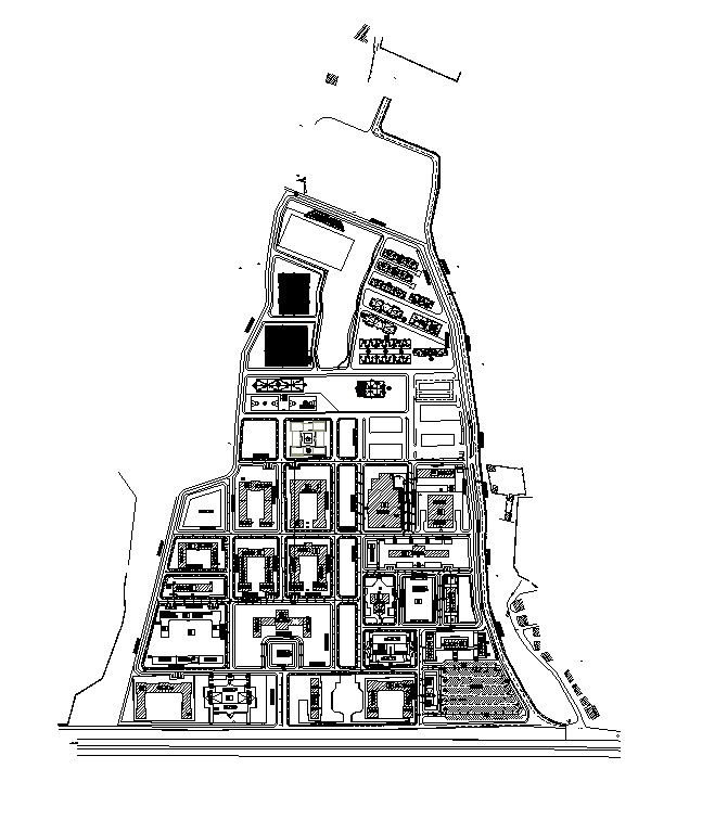 Road plan view in detail AutoCAD 2D drawing, CAD file, dwg file