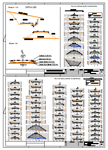 Roadway paving transverse sections