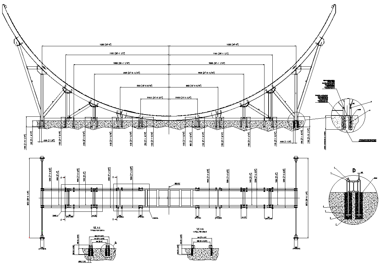 Roller Coaster Column Foundation and Structural Reinforcement Plan