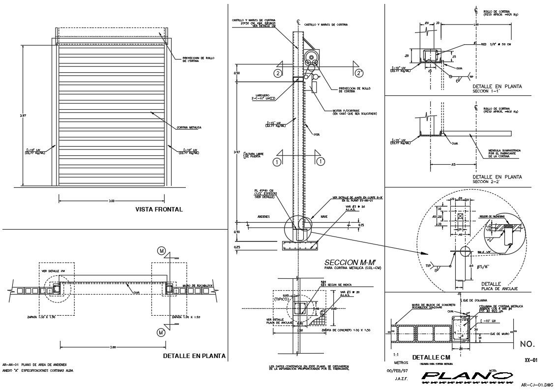 Rolling Shuter Section With DWG File