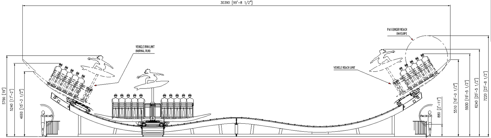 Rolling machine to playing detail elevation DWG AutoCAD file