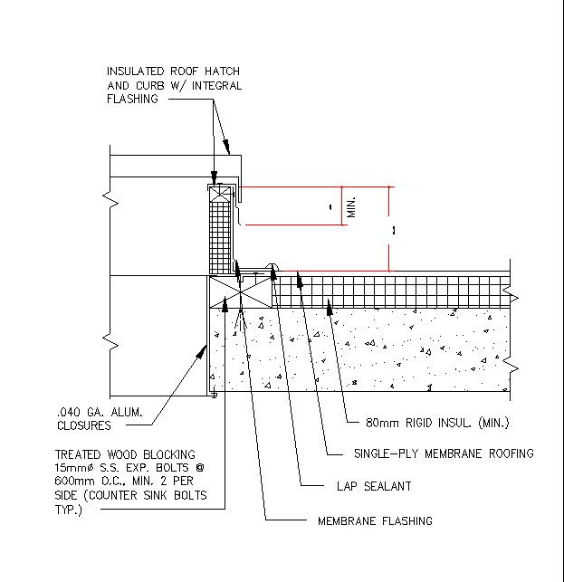 Roof Construction Structure CAD Section Drawing Free Download DWG File