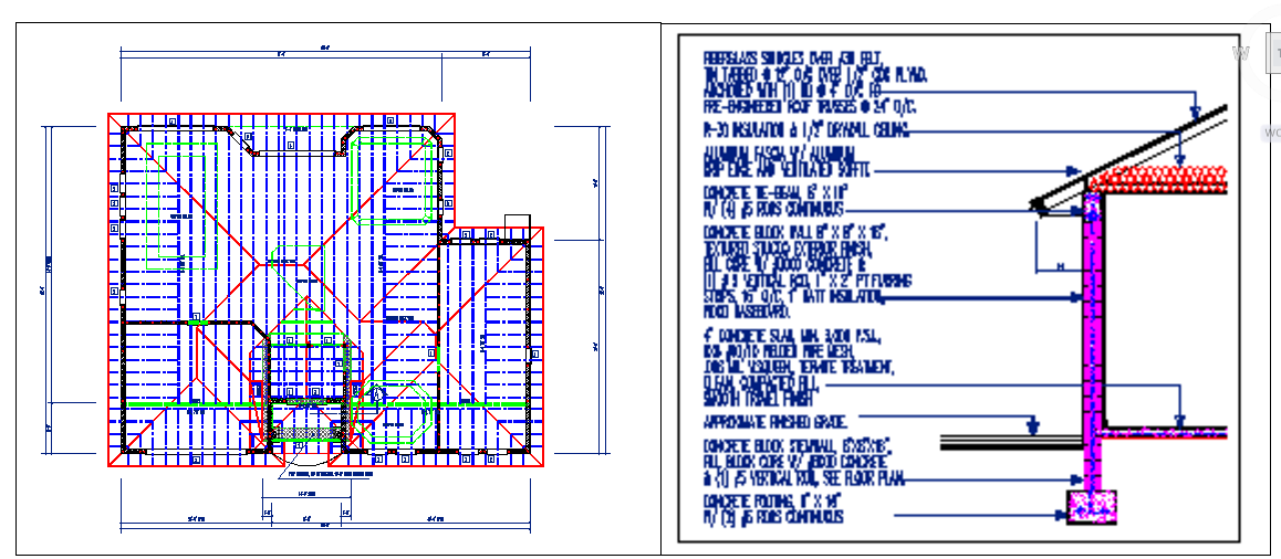 Roof Plan & Section Detail 