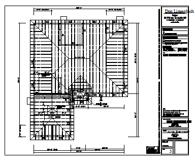 Roof Plan detail design drawing of house design