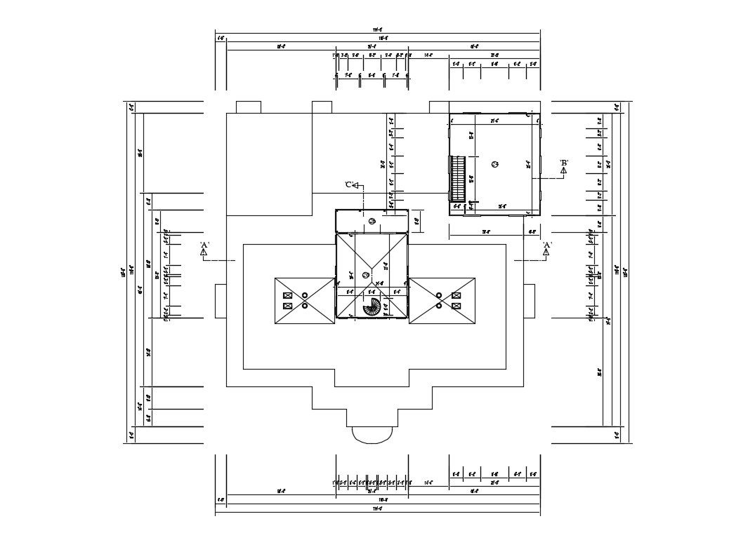 Roof Terrace Plan CAD File