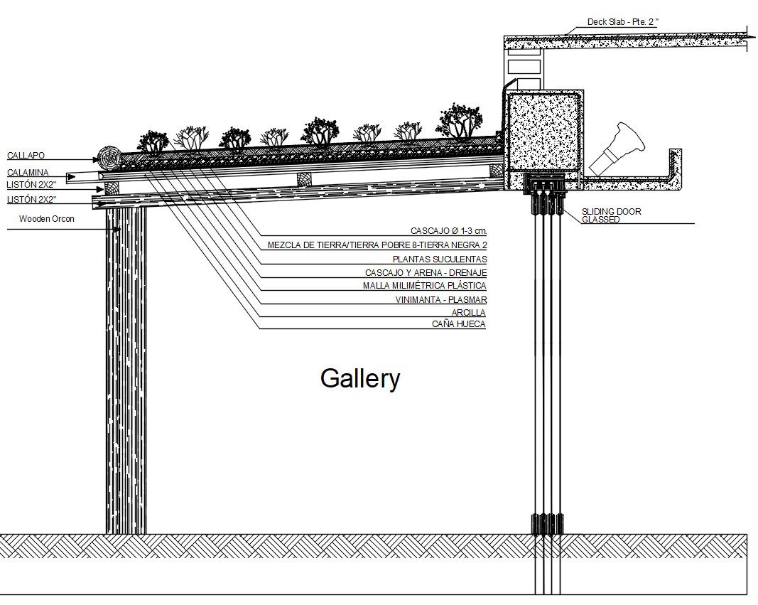 Roof Top Garden DWG CAD Layout for Architects and Landscape Designers
