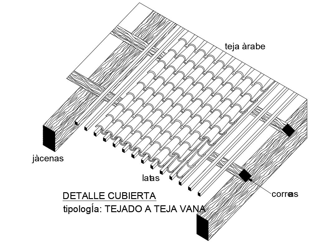 Roof cover drawing cad structure details dwg file