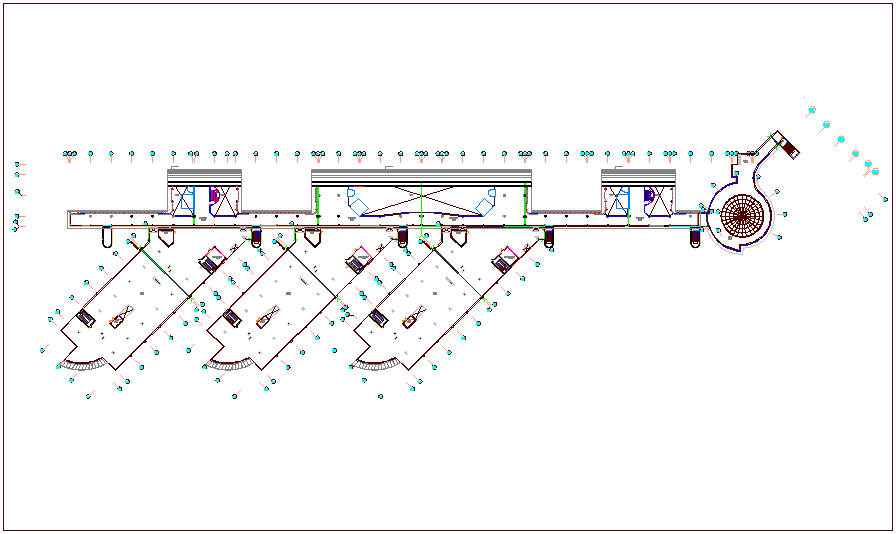 Roof design plan view dwg file