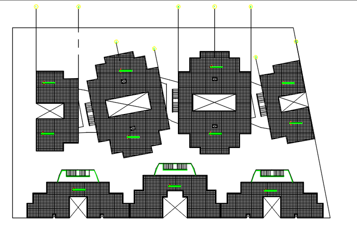Roof plan and section plan detail dwg file,