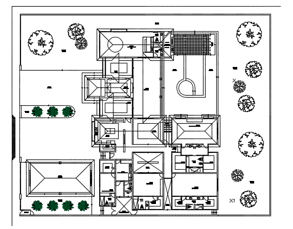 Roof planning detail dwg file