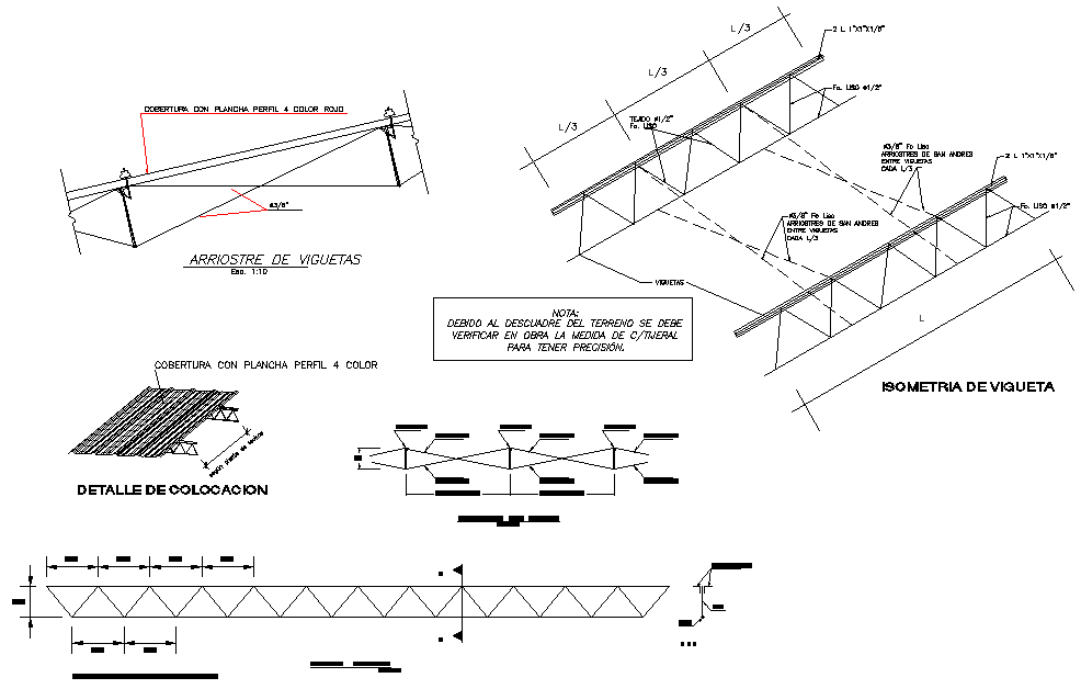Roof steel framing detail
