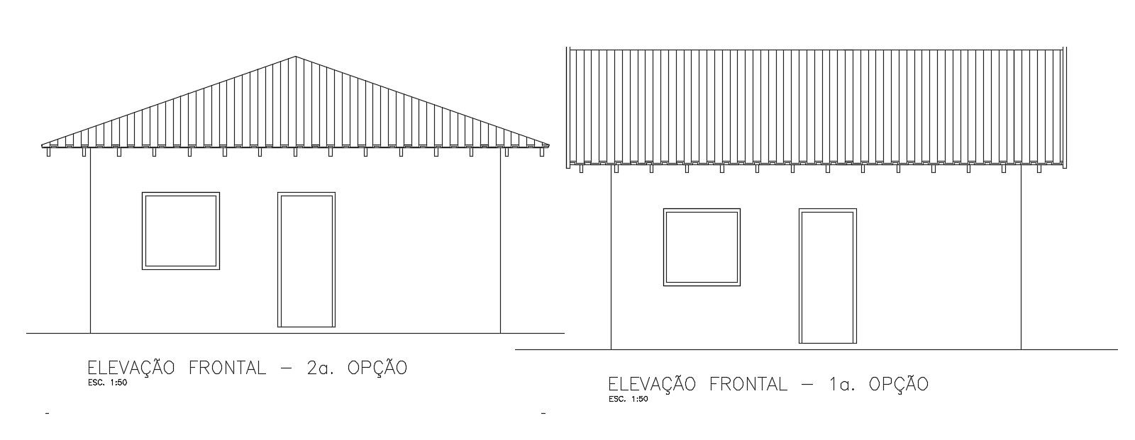 Roof cum front elevation view of 62’x72’ house building is given in this Autocad drawing file.  Download load the Autocad 2D file.