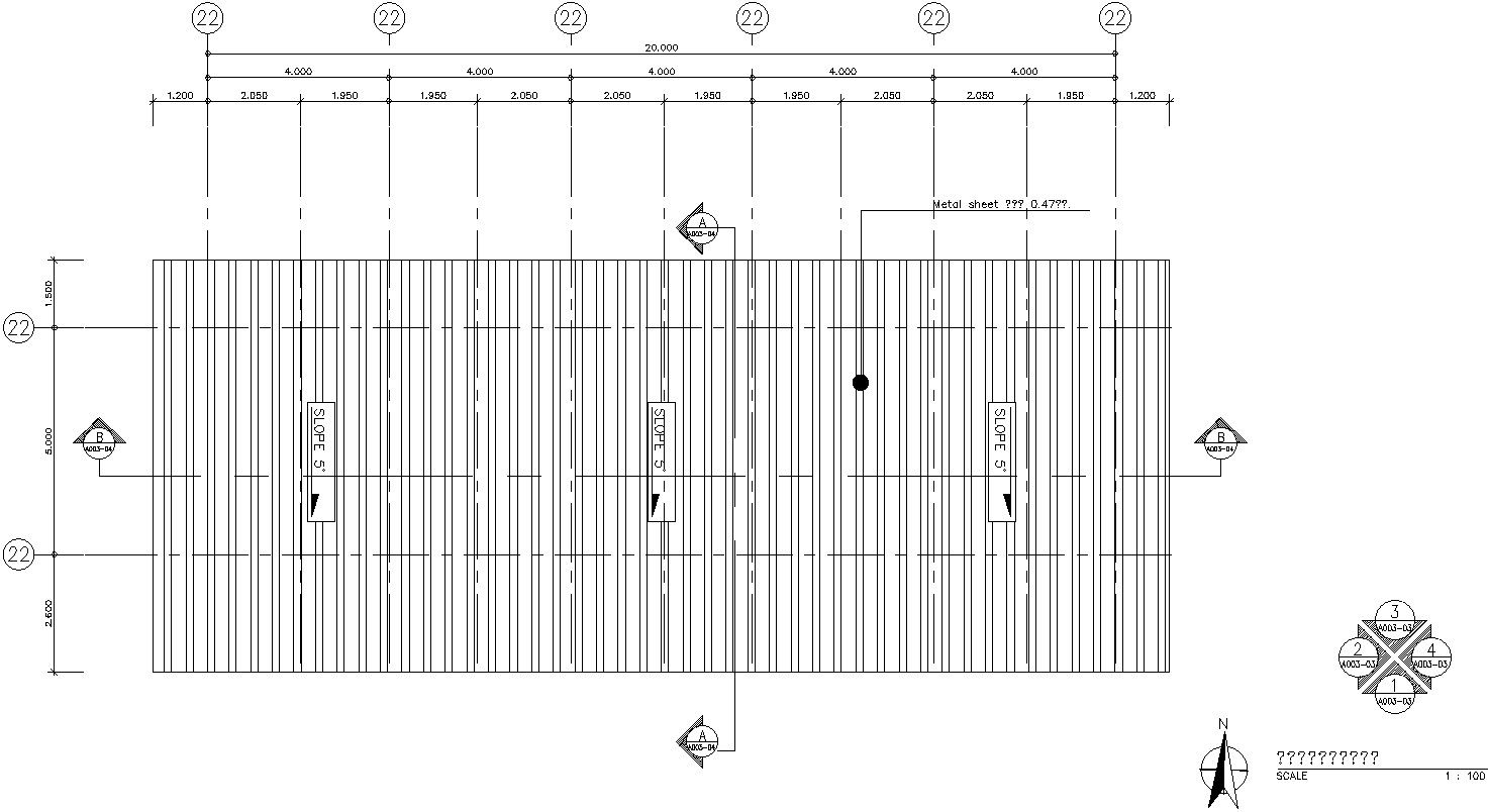 Roof design of public toilet in detail AutoCAD drawing, dwg file, CAD file