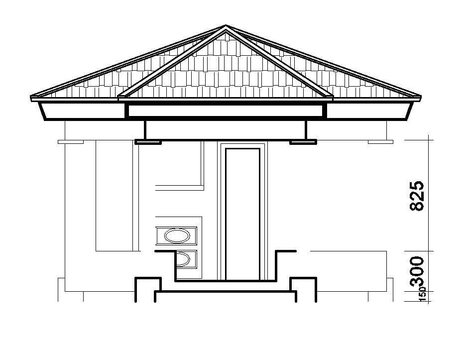 Roof detail drawings are given for 18x14m house plan in this Autocad drawing file. Download now.