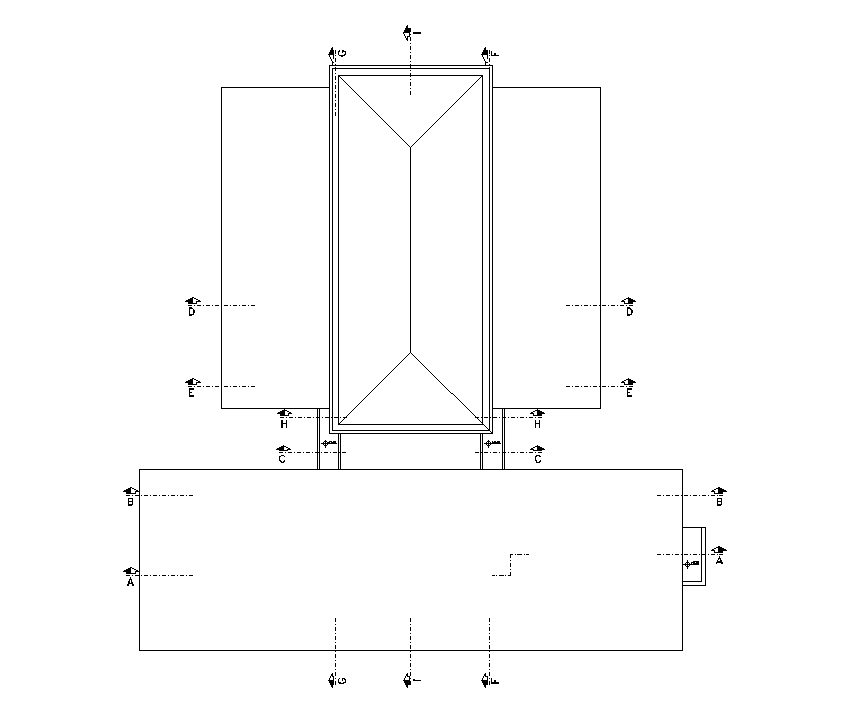Roof detail of commercial building separated in this AutoCAD drawing file. Download this 2d autocad drawing file.
