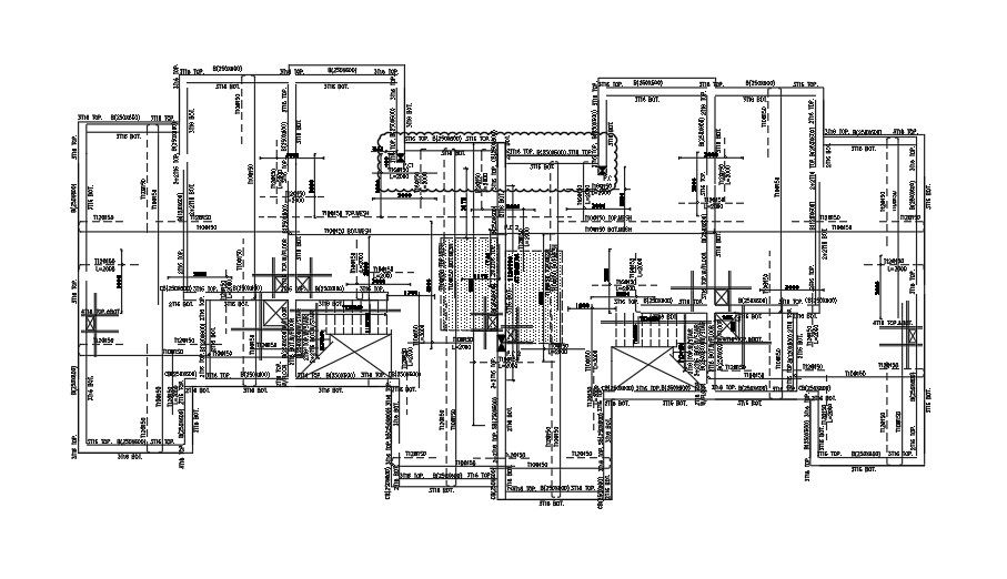 Roof floor structure framing plan.