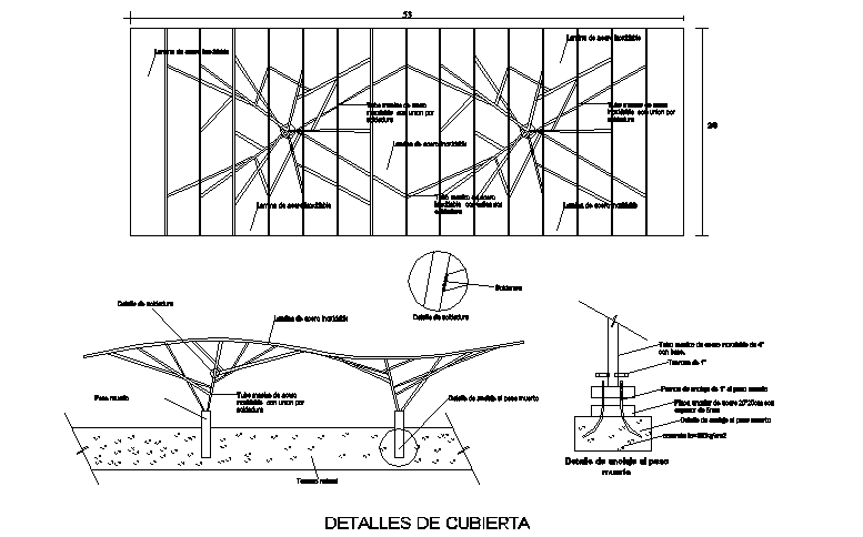 Roofing section plan