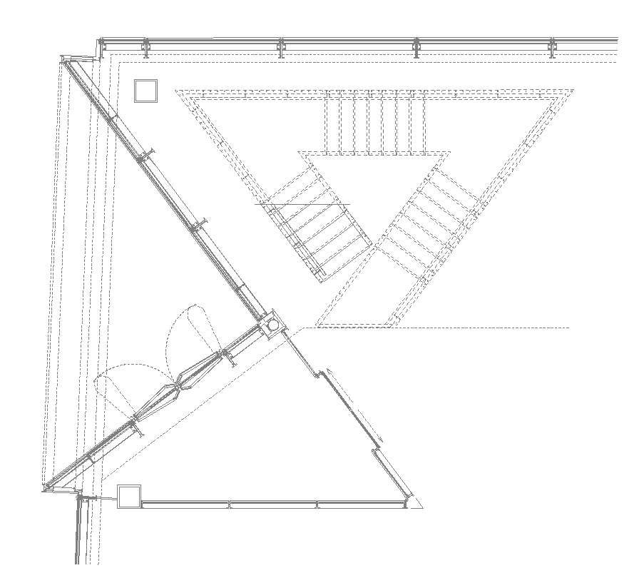 Roofing structure shed detail 2d view layout dwg file
