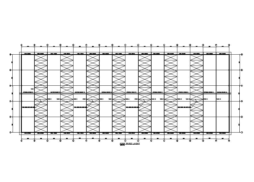 Roof layout of 80x50m compositing and recycle plant is given in this Autocad drawing file. Download now.