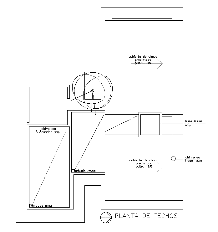 Roof plan cad drawing is given in this cad file. Download this 2d cad file now.