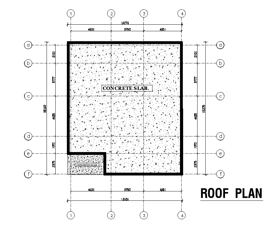 Roof plan of 15x17m house plan is given in this Autocad drawing file. Download now.