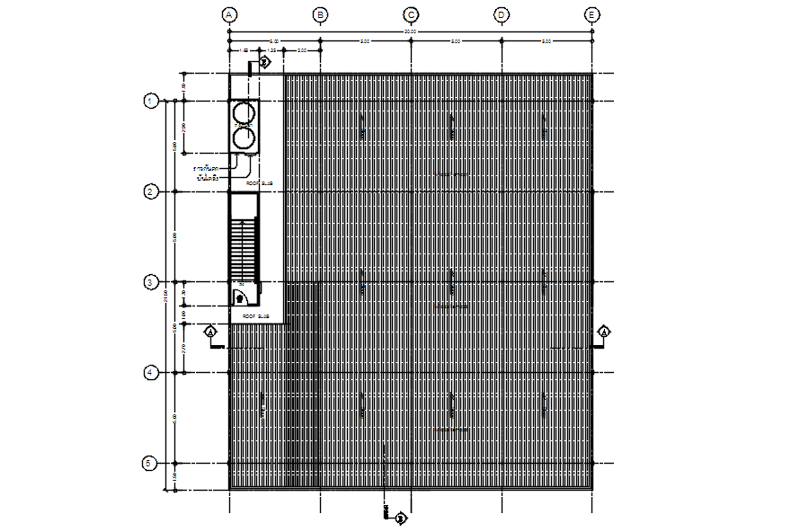 Roof plan of house in detail AutoCAD drawing, dwg file, CAD file