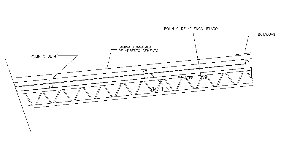 Roof truss structure design is given in this Autocad drawing file. Download now.