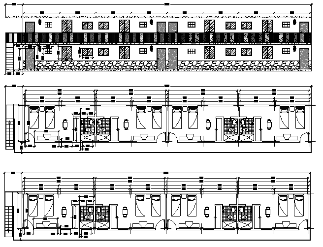 Room Type Studio Elevation Architecture Layout dwg file