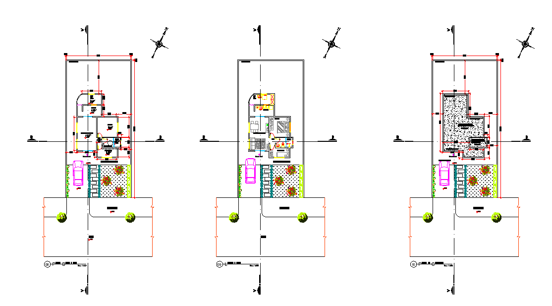 Room house models for social interest plan detail dwg file