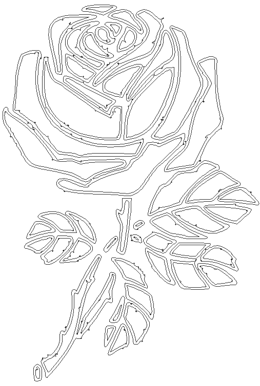 Rose design for cnc cutting with details dwg autocad drawing .