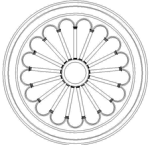 Rosette Corinthian Style Detailed Plan Elevation Section AutoCAD