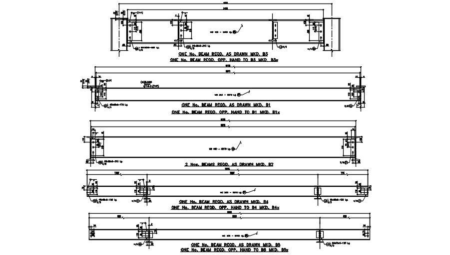 Rotary screen floor beams are given in this 2D AutoCAD DWG drawing.Download the AutoCAD 2D DWG file. 