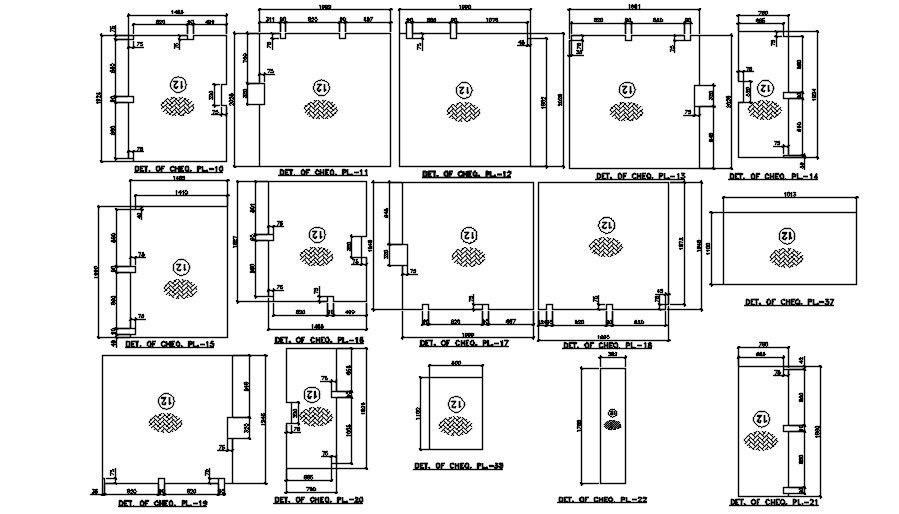 Rotary section plans are given in this 2D AutoCAD DWG drawing. Download the AutoCAD 2D DWG file.