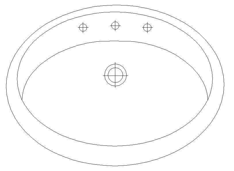 Round Shape Wash Basin Block