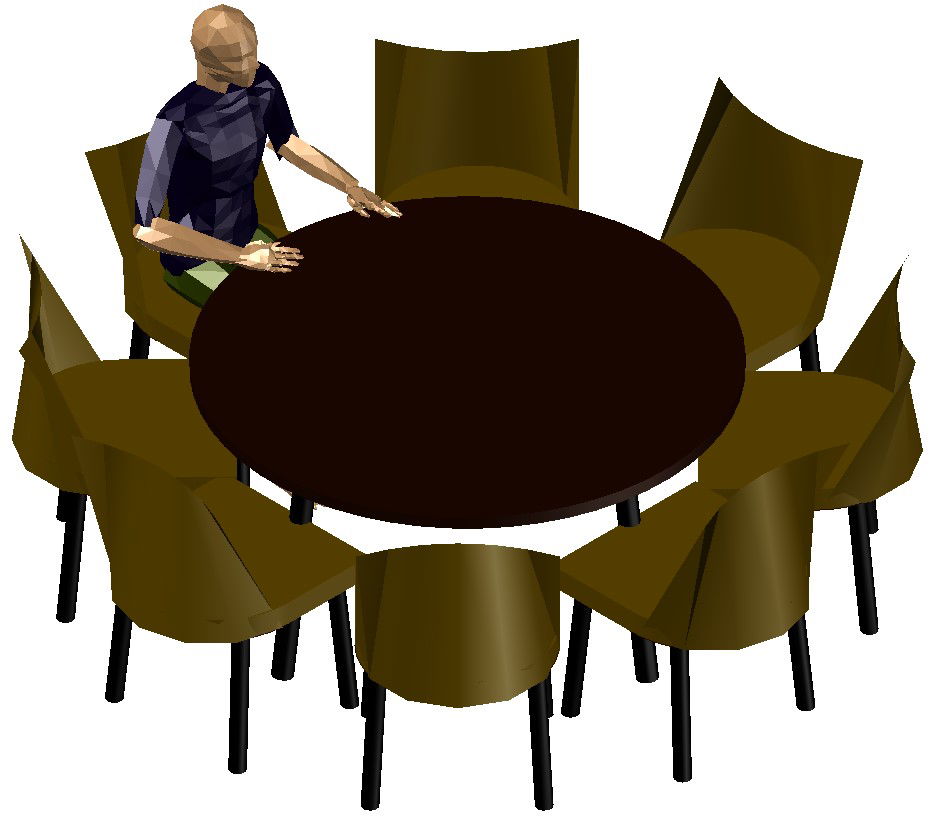 Round Table 3d Model Free Download CAD File